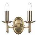 Där Lighting AMB0975 - Aplique de pared AMBASSADOR 2xE14/40W/230V en latón