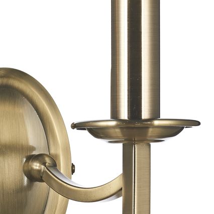 Där Lighting AMB0975 - Aplique de pared AMBASSADOR 2xE14/40W/230V en latón