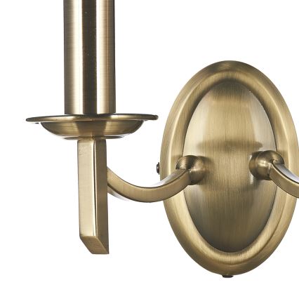 Där Lighting AMB0975 - Aplique de pared AMBASSADOR 2xE14/40W/230V en latón