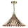 Där Lighting ARD866 - Lámpara colgante con cadena ARDECHE 1xE27/60W/230V latón/marrón ahumado