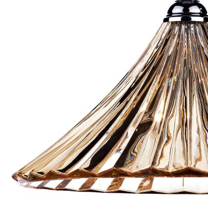 Där Lighting ARD866 - Lámpara colgante con cadena ARDECHE 1xE27/60W/230V latón/marrón ahumado