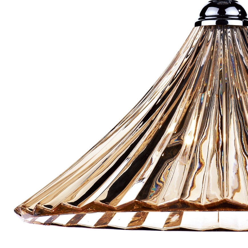 Där Lighting ARD866 - Lámpara colgante con cadena ARDECHE 1xE27/60W/230V latón/marrón ahumado