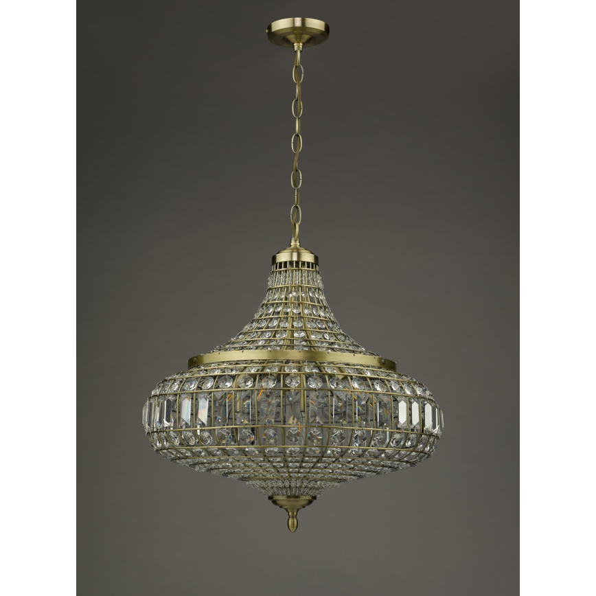 Där Lighting ASM0675 - Araña colgante con cadena ASMARA 6xE14/40W/230V latón