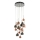 Där Lighting AUR1564 - Lámpara colgante con cable AURELIA 15xG4/10W/230V negro/cobre