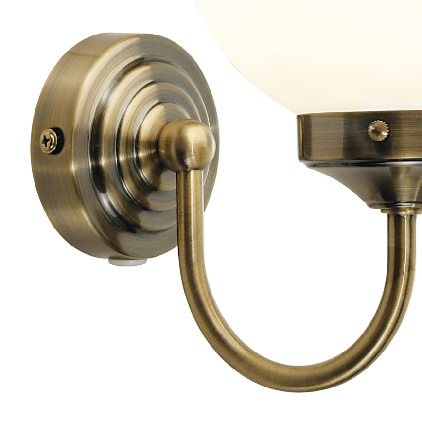 Där Lighting BAR0775 - Aplique de pared para baño BARCLAY 1xE14/40W/230V IP44 latón
