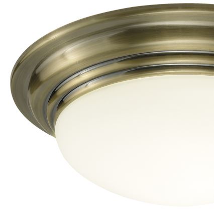Där Lighting BAR5275 - Lámpara de techo para baño BARCLAY 1xE27/60W/230V Ø 31 cm latón