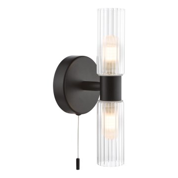 Där Lighting BOL0922 - Aplique de pared para baño BOLTON 2xG9/5W/230V IP44 negro