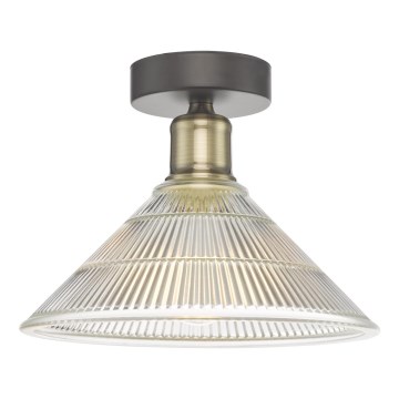 Där Lighting BOY0175 - Lámpara de techo BOYD 1xE27/60W/230V Ø 25 cm latón/vidrio transparente