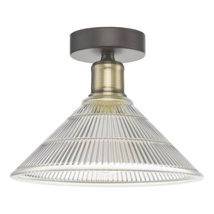 Där Lighting BOY0175 - Lámpara de techo BOYD 1xE27/60W/230V Ø 25 cm latón/vidrio transparente