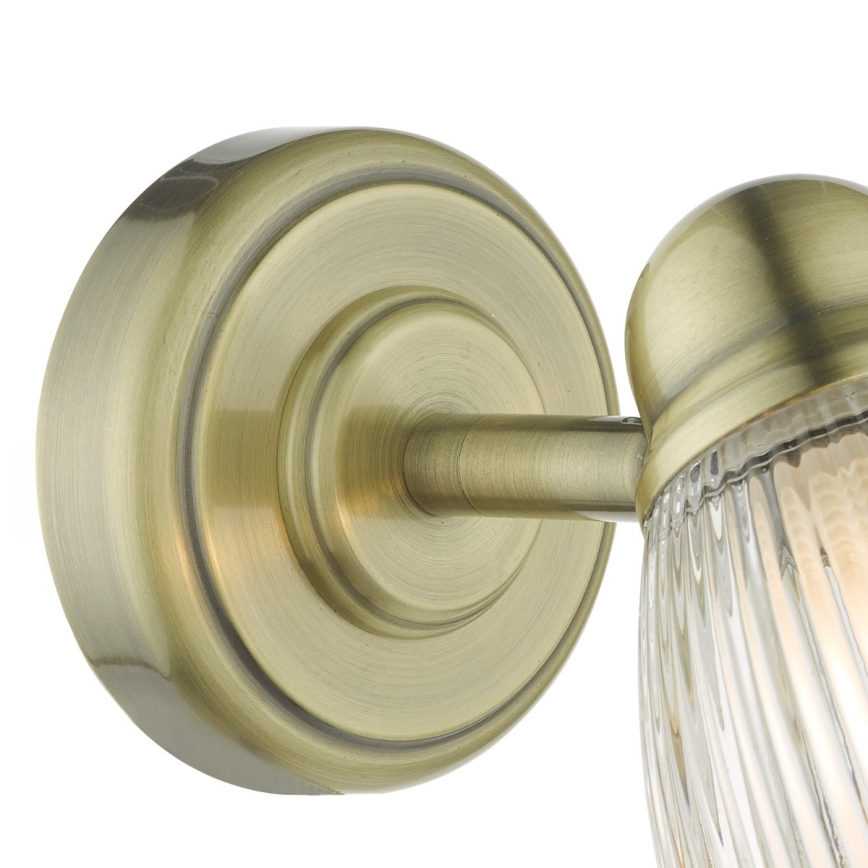 Där Lighting CED0775 - Aplique de pared para baño CEDRIC 1xG9/25W/230V IP44 latón
