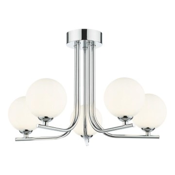 Där Lighting CRA5450-02 - Lámpara colgante con varilla CRADLE 5xG9/25W/230V cromo brillante