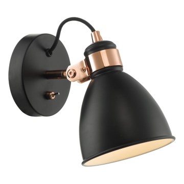 Där Lighting FRE0722 - Aplique de pared orientable FREDERICK 1xE14/40W/230V negro