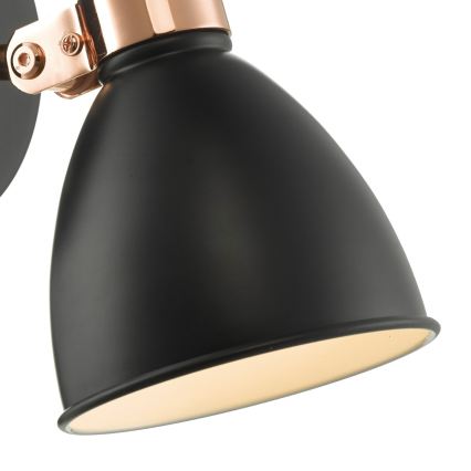 Där Lighting FRE0722 - Aplique de pared orientable FREDERICK 1xE14/40W/230V negro