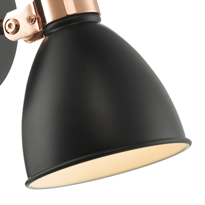 Där Lighting FRE0722 - Aplique de pared orientable FREDERICK 1xE14/40W/230V negro