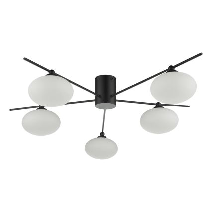 Där Lighting JAS5422 - Lámpara de techo de montaje en superficie JASPER 5xG9/25W/230V negra
