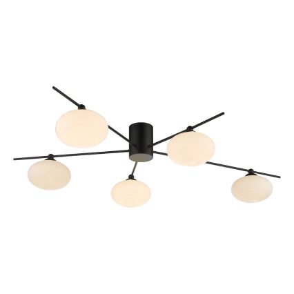 Där Lighting JAS5422 - Lámpara de techo de montaje en superficie JASPER 5xG9/25W/230V negra