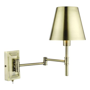 Där Lighting KEN0775 - Lámpara de pared flexible KENSINGTON 1xE14/25W/230V, acabado en latón