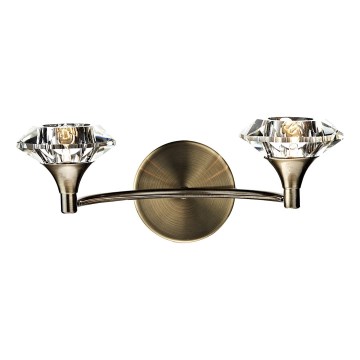 Där Lighting LUT0975 - Aplique de pared LUTHER 2xG9/40W/230V latón
