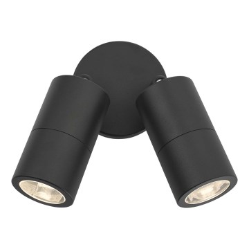 Där Lighting ORT0922 - Aplique de pared LED exterior orientable ORTEGA 2xGU10/5W/230V IP65 negro