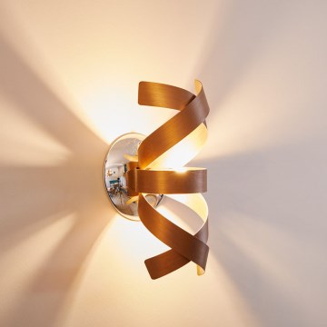 Där Lighting RAW0764 - Aplique de pared RAWLEY 1xG9/25W/230V en cobre