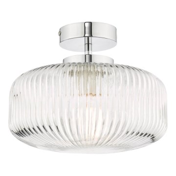 Där Lighting RIV5208 - Plafón de montaje en superficie para baño RIVA 1xE27/60W/230V IP44 cromo brillante