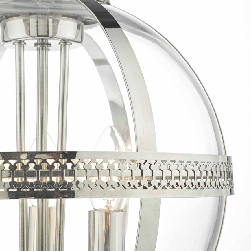 Där Lighting VAN0338 - Lámpara colgante VANESSA con cadena, 3xE14/40W/230V, cromo brillante