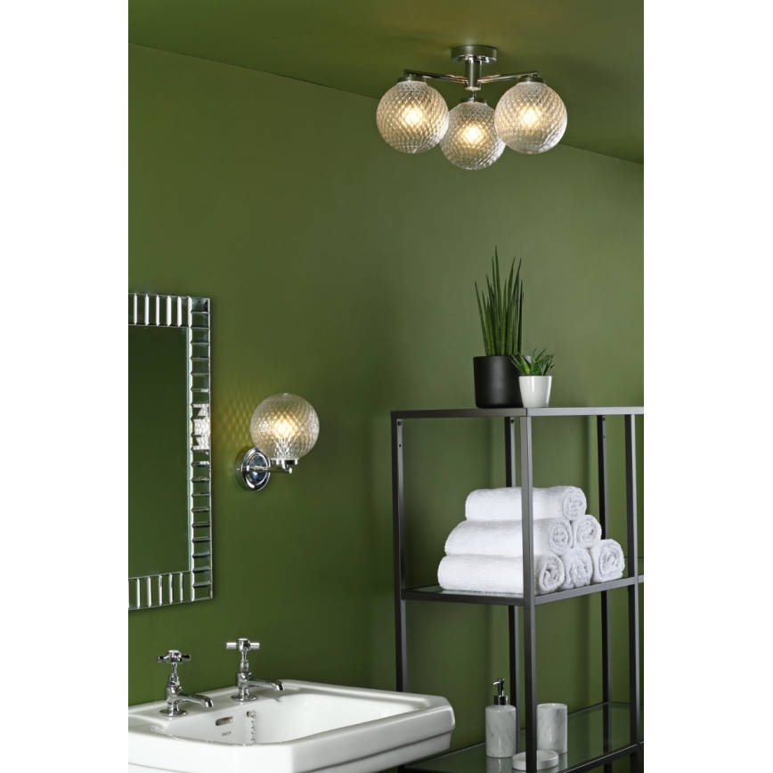 Där Lighting WAY0750 - Aplique de pared para baño WAYNE 1xG9/3W/230V IP44 cromado