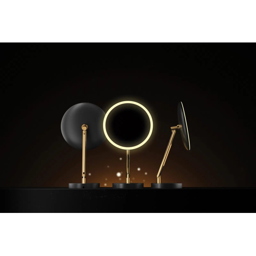 Deante ADI_Z812 - Espejo de maquillaje recargable para baño SILIA LED/5V 5000 mAh 2700-6500K IP44