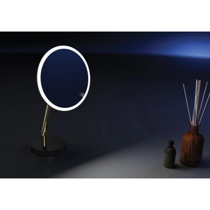 Deante ADI_Z812 - Espejo de maquillaje recargable para baño SILIA LED/5V 5000 mAh 2700-6500K IP44