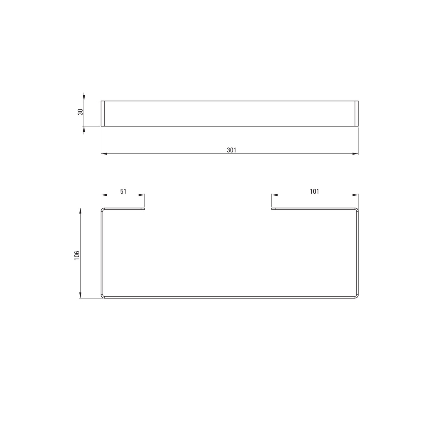 Deante ADM_A611 - Toallero de pared MOKKO 30 cm blanco