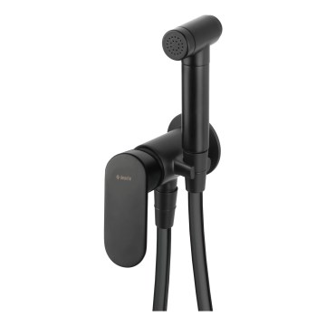 Deante BGA_N34M - Grifo para bidé con rociador para instalación empotrada ALPINIA negro