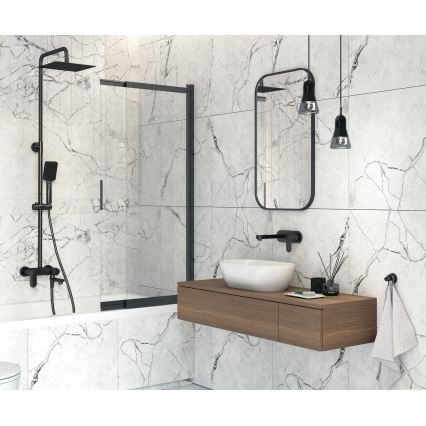 Deante BGA_N54L - Grifo de lavabo para instalación empotrada ALPINIA, acabado negro