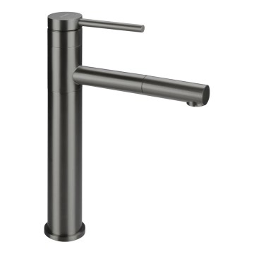 Deante BGE_D22K - Grifo de lavabo con rociador extraíble ORA de 30,9 cm titanio
