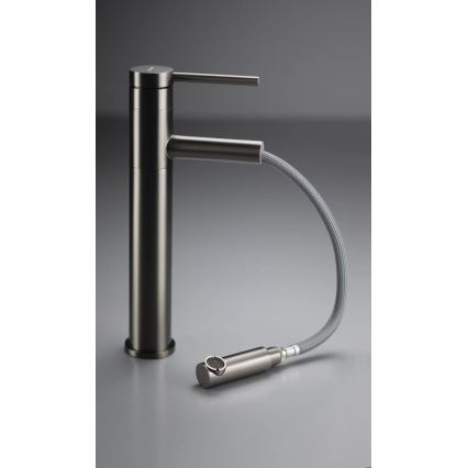 Deante BGE_D22K - Grifo de lavabo con rociador extraíble ORA de 30,9 cm titanio