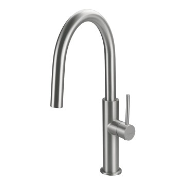 Deante BQJ_F62M - Grifo monomando de cocina EVORA en acero cepillado