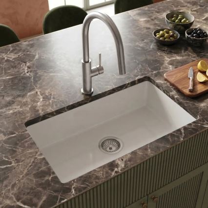 Deante BQJ_F62M - Grifo monomando de cocina EVORA en acero cepillado