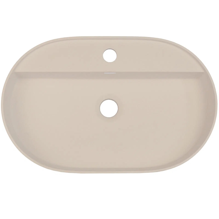 Deante CQS_5U6B - Lavabo sobre encimera con orificio para grifo SILIA 35x55 cm granito/beige