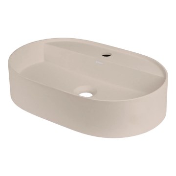Deante CQS_5U6B - Lavabo sobre encimera con orificio para grifo SILIA 35x55 cm granito/beige