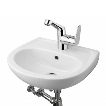 Deante - Lavabo mural JASMIN 45,7x36,4 + grifo para lavabo LEMON