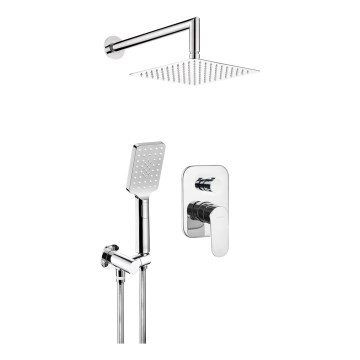 Deante NAC_09LP - Set de ducha con grifo empotrado ALPINIA, cromo brillante