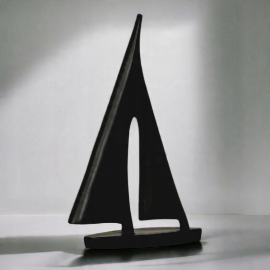 Decoración de mesa 28 cm resina/negro