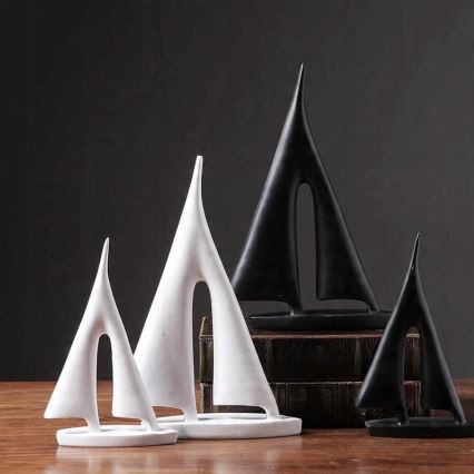 Decoración de mesa 28 cm resina/negro