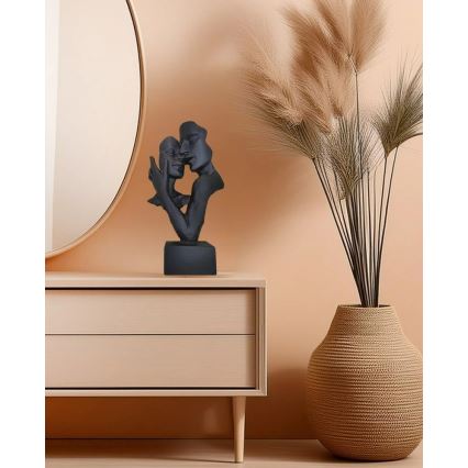 Decoración de mesa 29x9x17 cm resina/negro
