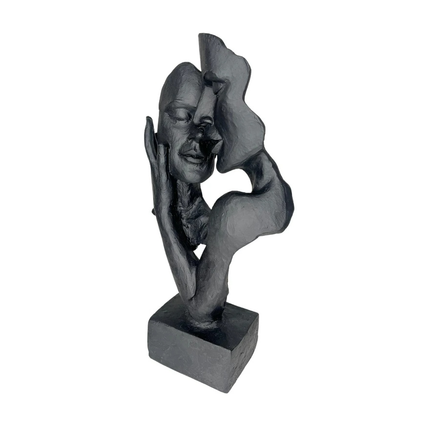 Decoración de mesa 29x9x17 cm resina/negro