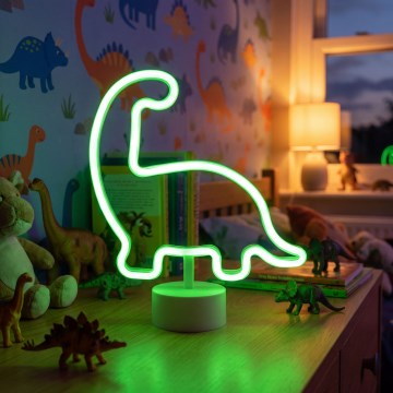 Decoración de mesa tipo neón LED/2W/3xAA USB dinosaurio