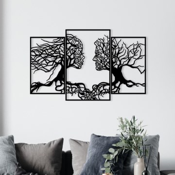 Decoración de pared 116x71 cm Árbol de la vida metal