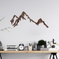 Decoración de pared 45x70 cm montañas metal