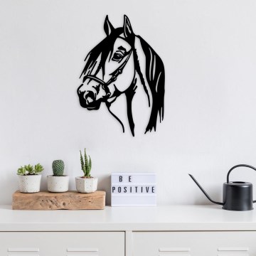 Decoración de pared 55x40 cm caballo metal