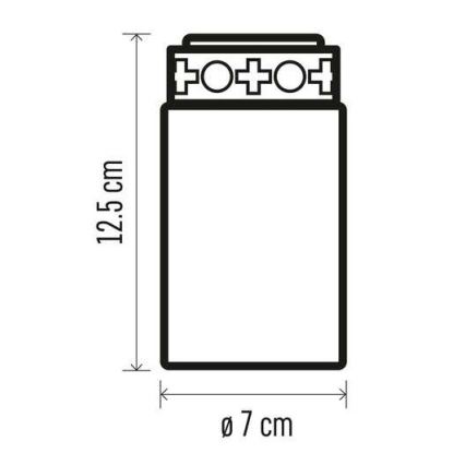 Decoración exterior LED/2xC IP44 roja