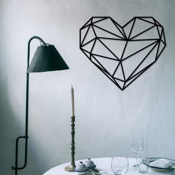 Decoración mural 47x40 cm corazón de metal